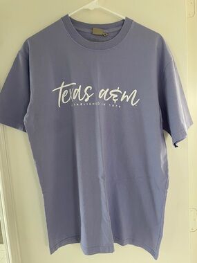 Texas A&M Lavender Logo Tee